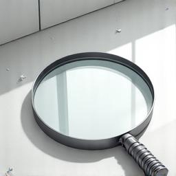 Magnifying glass over a clean surface representing attention to detail